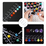 120 pz. Puntini per esposizione unghie Puntini di colla colorati Unghie a pressione Puntini per esposizione unghie Campioni per unghie Consigli per unghie Accessori per unghie fai-da-te Display per unghie Punte per unghie per unghie in gel Autoadesive trasparenti