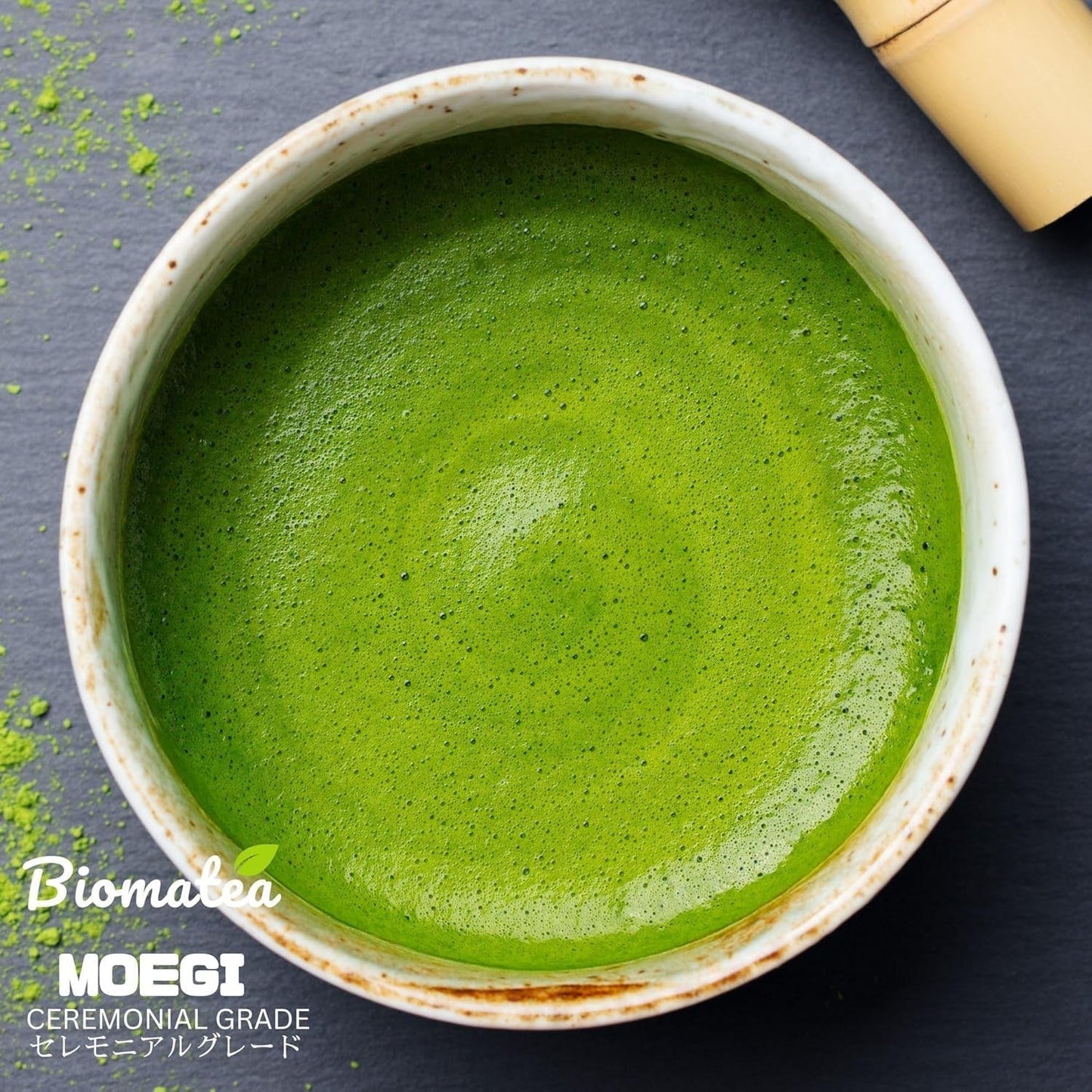 50G Matcha di grado cerimoniale dal Giappone - 100% naturale, privo di pesticidi e testato - Macinato a pietra - Polvere di tè giapponese Moegi Matcha Premium
