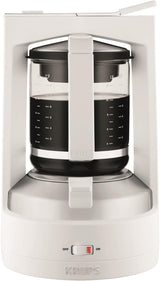Macchina per caffè espresso con filtro Krups T8, 850 Watt, spegnimento automatico, 8-12 tazze, capacità 1 litro, filtro permanente, interruttore on/off illuminato, facile da usare, nero, KM4689