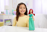 Mattel Disney Princess Ariel bambola, capelli lunghi, posizionabili, scarpe e fascia staccabili, regali Disney, giocattolo per bambini dai 3 anni in su, HLW10