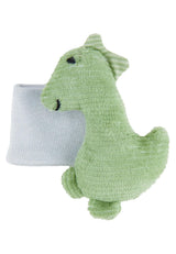 Sterntaler Dino Rexi Sonaglio da braccio - Sonaglio per bambini con corda morbida - Sonaglio per bambini con cinturino elastico - Giocattolo per bambini per giocare, abbraccio e sonaglio, Verde pietra Bebe Naty Shop Toys Titolo predefinito