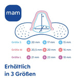 MAM Stillhütchen Größe L (Ø 23 Mm) Im 2Er-Set, Extra Weiche Brusthütchen Zum Schutz Beim Stillen, Brustwarzenschutz Für Maximalen Hautkontakt Zwischen Mutter Und Kind Accessori Alimentazione e allattamento Bebe Naty Shop