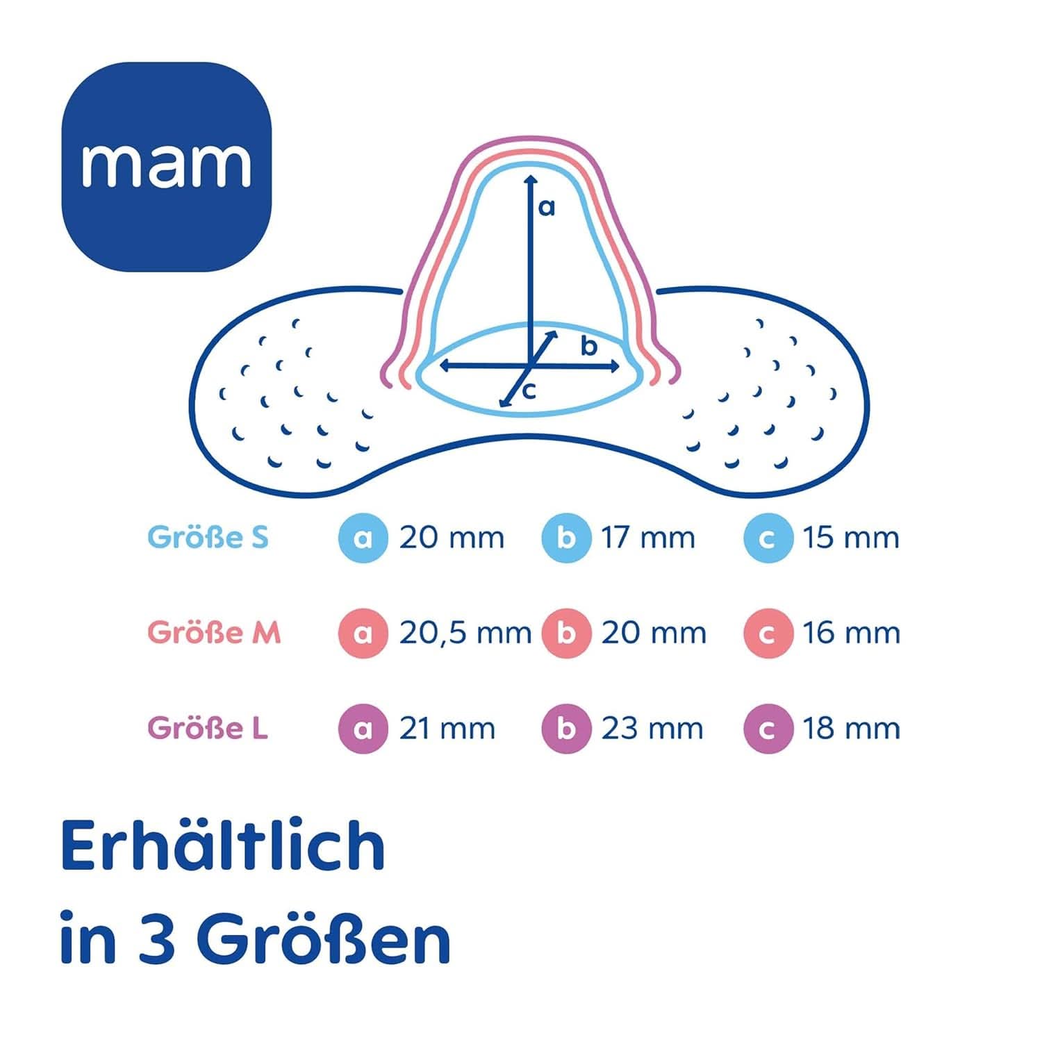 MAM Stillhütchen Größe L (Ø 23 Mm) Im 2Er-Set, Extra Weiche Brusthütchen Zum Schutz Beim Stillen, Brustwarzenschutz Für Maximalen Hautkontakt Zwischen Mutter Und Kind Accessori Alimentazione e allattamento Bebe Naty Shop