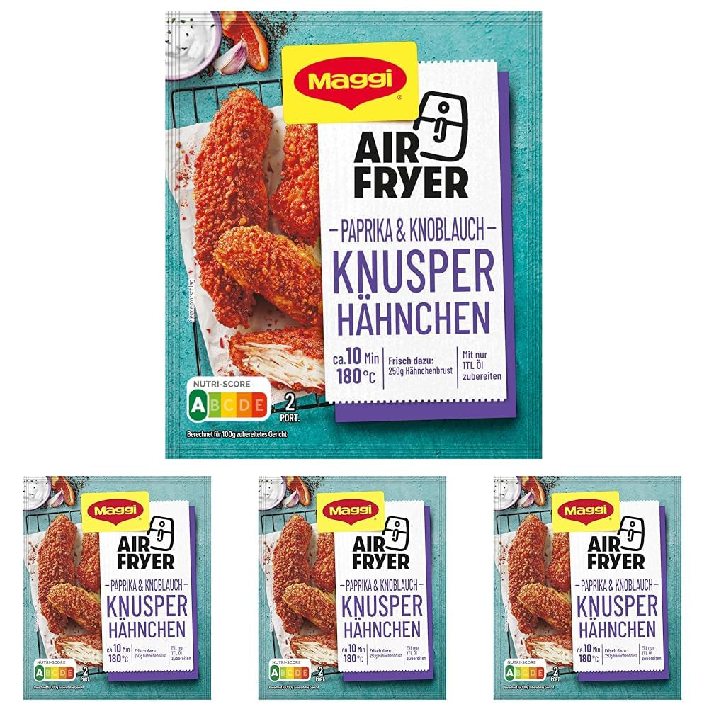 MAGGI Airfryer Knusper Hähnchen - Paprika und Knoblauch, confezione 1 (1 x 39g)