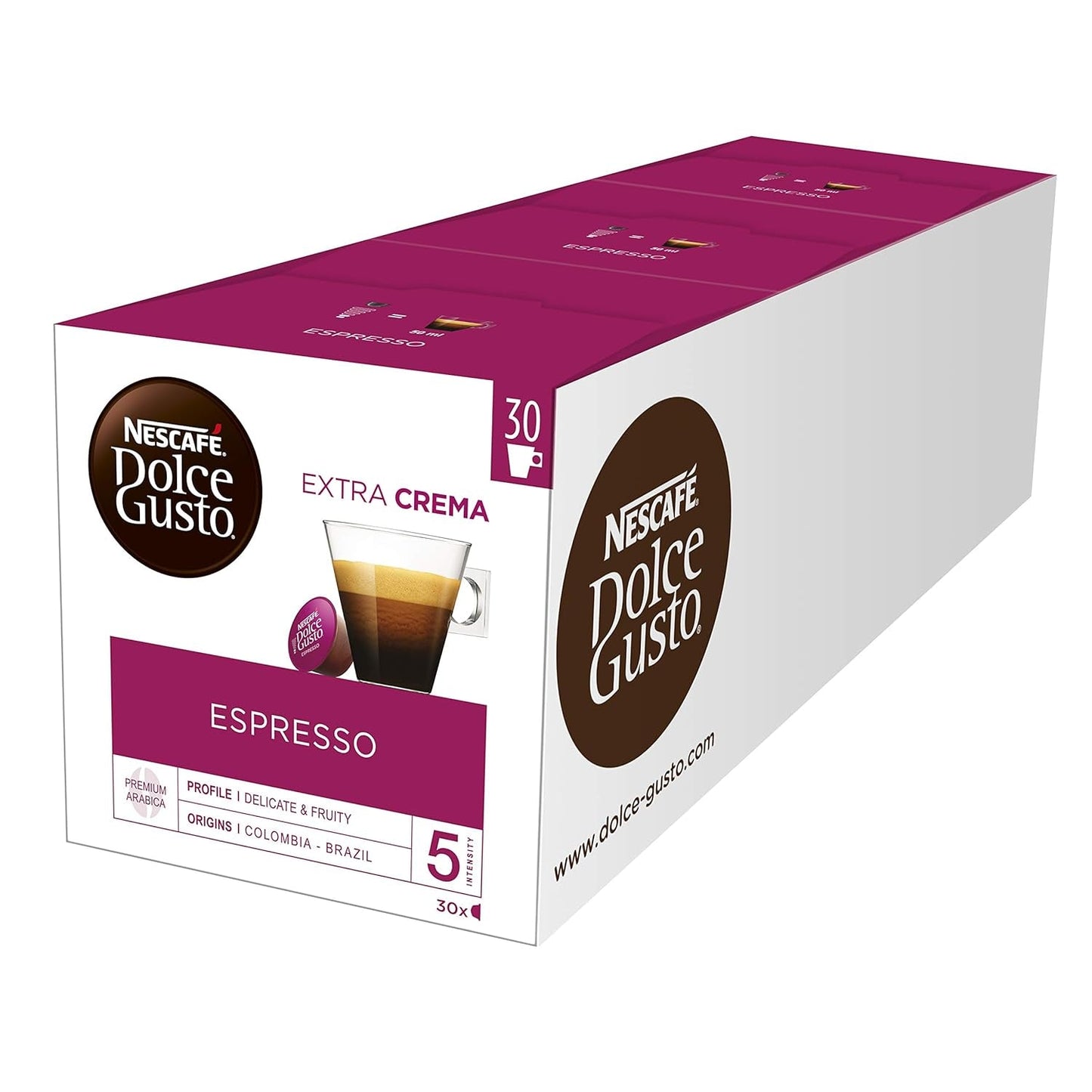 NESCAFÉ Dolce Gusto Dallmayr Crema d'Oro, XXL-Vorratsbox, 90 Kaffeekapseln, 3er Pack (3 x 30 Kapseln) & Espresso, XXL-Vorratsbox, 90 Kaffeekapseln, Aromaversiegelte Kapseln, 3er Pack (3 x 30 Kapseln)