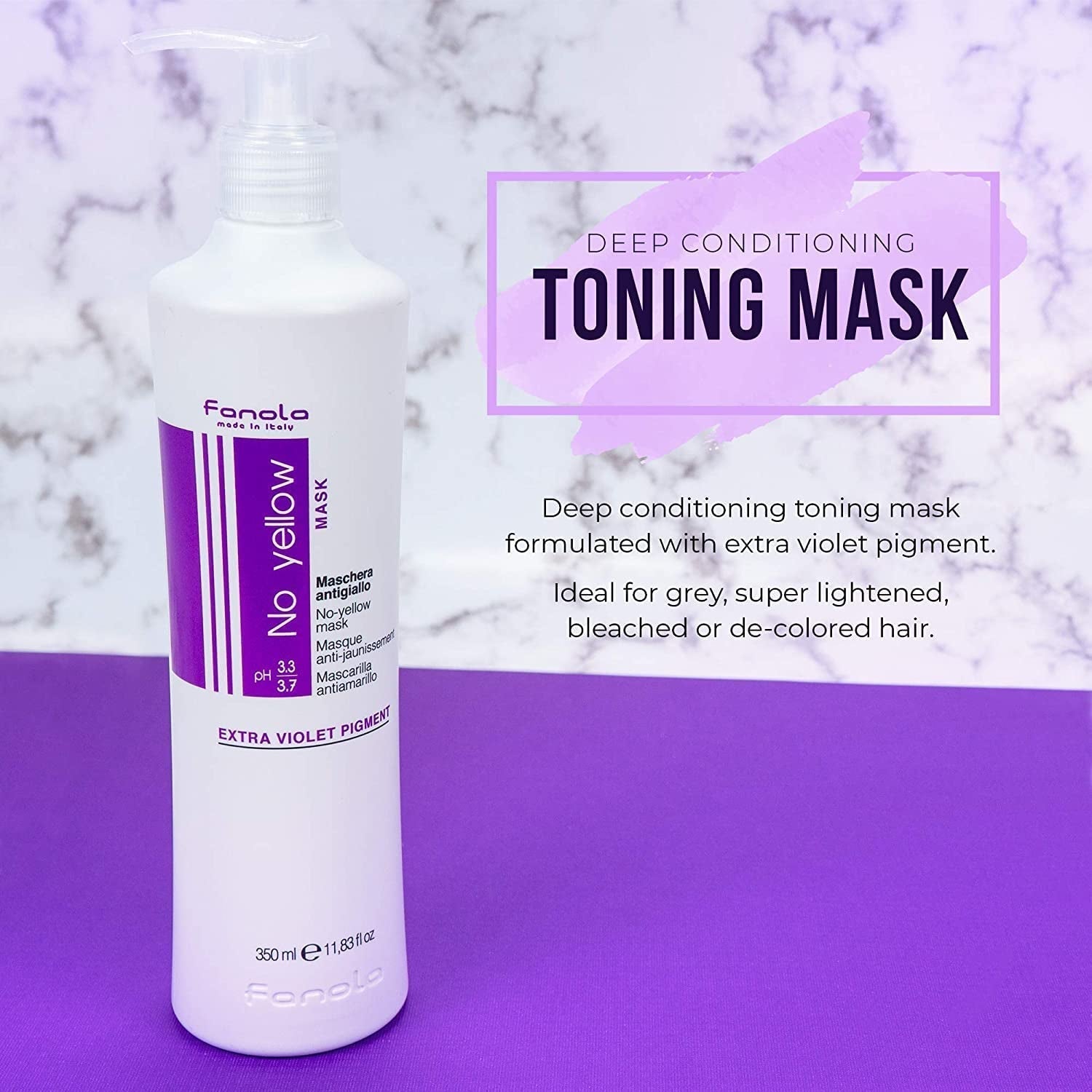 Fanola No Yellow Mask - trattamento curativo, maschera per capelli Naty Shop da 1 litro