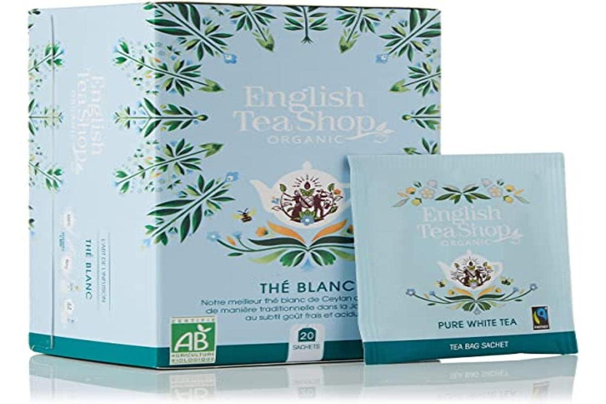 English Tea Shop Tè bianco puro biologico - 20 bustine di tè