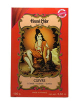 Henné Color Polvere di Henné Rame 100 g Tintura per capelli Naty Shop Rosso 100 G (1 confezione)