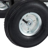Carrello portatubo Relaxdays, avvolgitubo mobile, attacco 1/2" e 3/4", tubo fino a 80 m, 2 ruote, metallo, nero