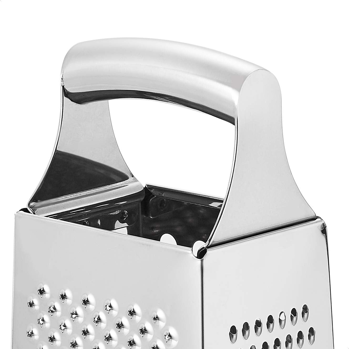 Peeler Naty Shop robusta grattugia quadrata in acciaio inox con base antiscivolo