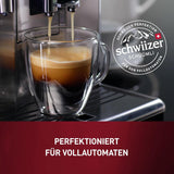 Schwiizer Schüümli Crema Mild, 100% caffè Arabica Premium, fruttato e nocciolato, per macchine da caffè completamente automatiche, forza 2/5, tostatura leggera, certificato Rainforest Alliance, 1 kg (confezione da 2)