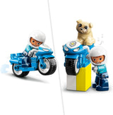 LEGO 10967 Motocicletta della polizia DUPLO, Giocattolo della polizia per bambini dai 2 anni, Giocattolo ideale per le capacità motorie dei neonati, Motocicletta giocattolo Set di costruzione Besuche den LEGO-Store