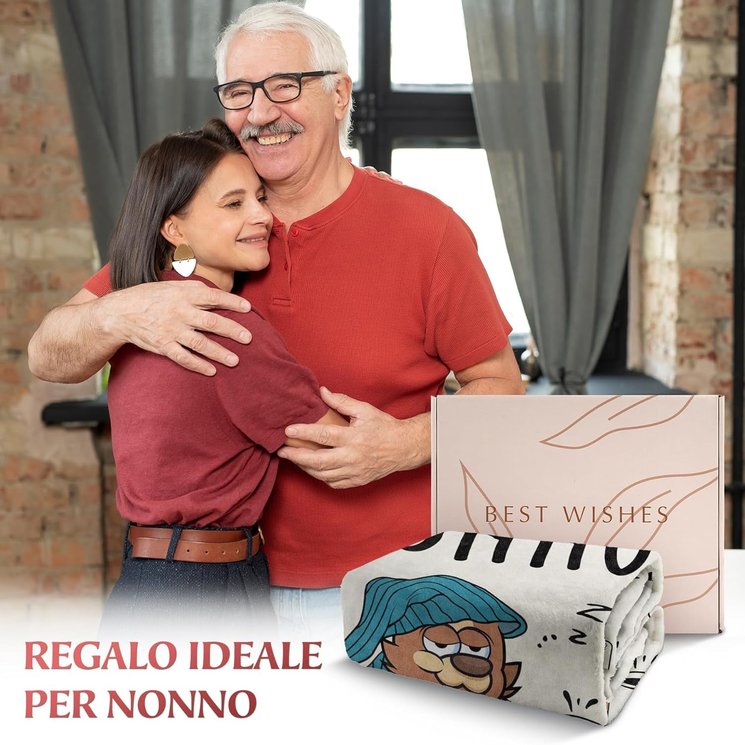 Regalo per il nonno Masuecoin, regalo di compleanno per il nonno, idee regalo per il nonno, coperte di flanella da 50 × 60 pollici, regalo per il nonno, regalo per il nonno di Natale. Letti e Coperte museecoin