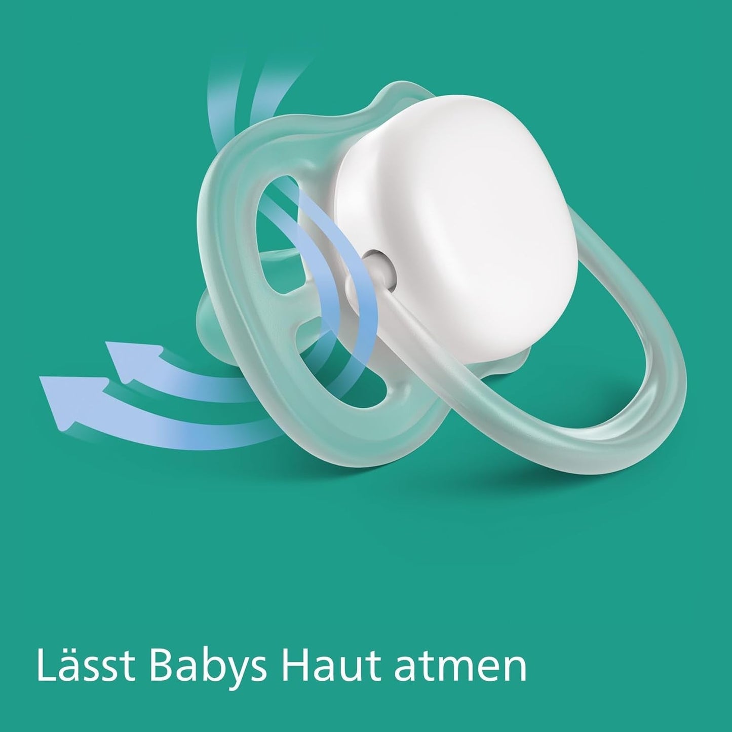 Succhietti Philips AVENT ultra air - confezione da 4 succhietti traspiranti senza BPA per bambini 6-18 mesi, inclusa custodia per il trasporto e sterilizzazione, modello tartaruga/balena (modello SCF085/66)