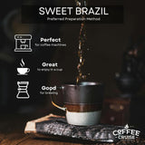 COFFEE CRUISE Sweet Brazil Brasilianische Kaffeebohnen 1kg - Mittlere Röstung - Aroma Kakao und Schokolade - Für All Kaffeemaschinen - 100% Arabica