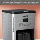 Macchina per caffè espresso con filtro Krups KM442D Premium | 10-15 tazze | 1000 watt | programmabile | funzione mantieni caldo | acciaio inossidabile | nero