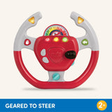 Battat in plastica, BT2525Z Volante interattivo giocattolo anche per viaggi e giri in macchina con luci e suoni per bambini da 2 anni in su, Rosso, Compatibile con le auto Bebe Toys Naty Shop