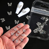 10 Pezzi Lega Farfalla Ciondoli per Unghie Metallo Pietre Ciondolo per Nail Art per Diamanti Unghie Gemme Gioielli per Unghie Decorazioni artistiche Creazione di Gioielli per Unghie