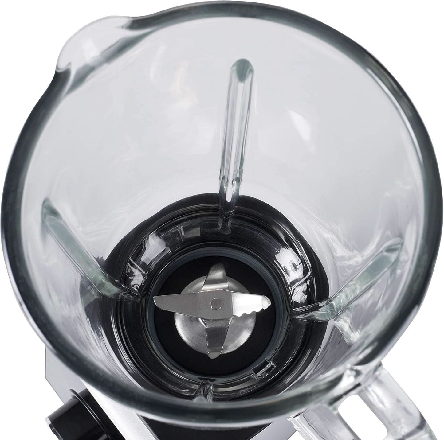 CR 4077 Robot da cucina con contenitore in vetro da 1,5 l, frullatore, mixer ad alta efficienza, mahlung, Eis-Zerkleinerung, Pulsfunktion, Edelstahlklingen, 2 Geschwindigkeiten, 1000W, Nero/Argento Kitchen Naty Shop