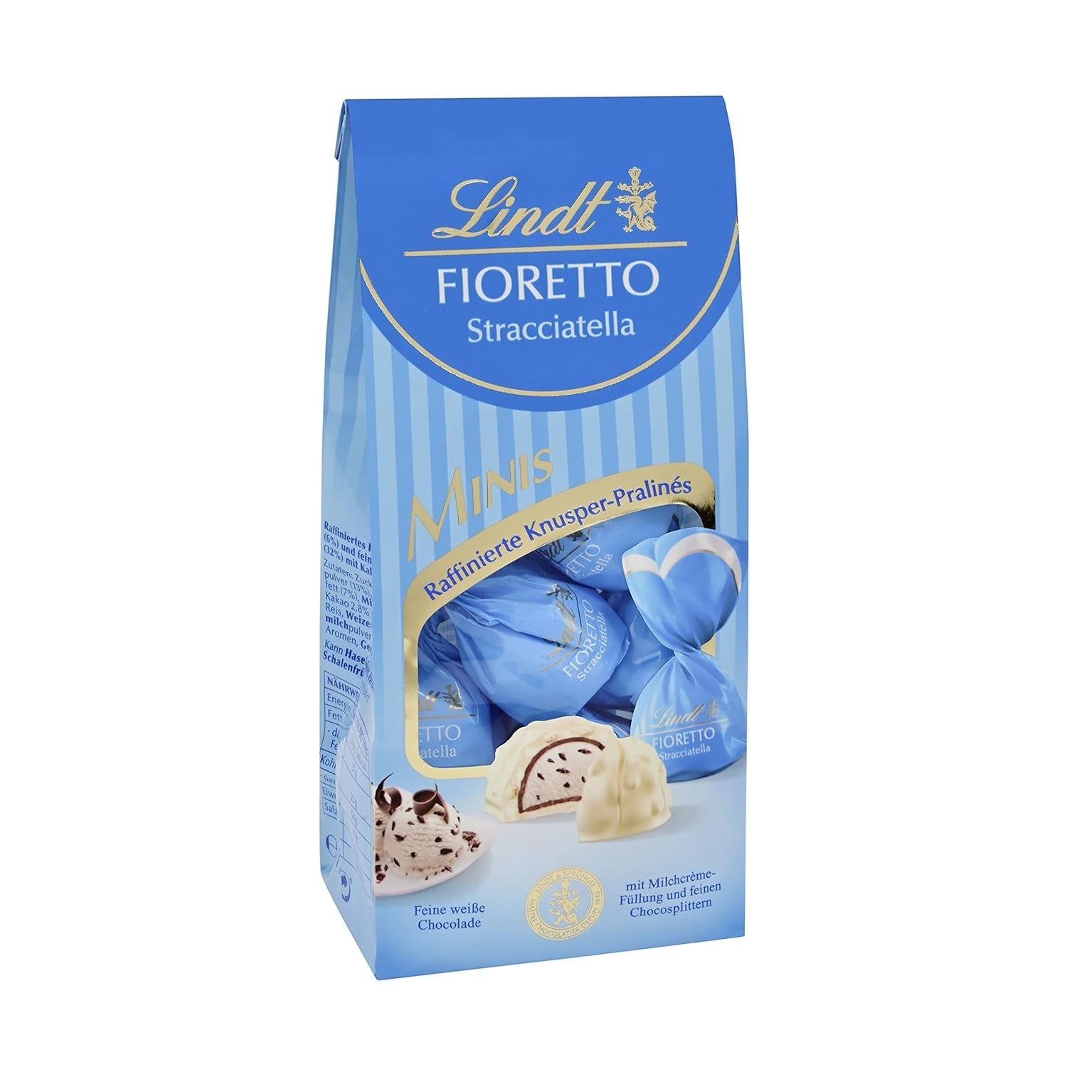 Cioccolata Lindt | FIORETTO Set regalo Zabaione | 138 g | 6 praline di cioccolato al latte con ripieno di tartufo Zabaione e copertura croccante, contenenti alcool | Regalo di cioccolato