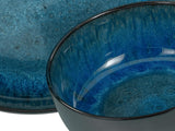 CreaTable, 20149, serie Nordic Fjord Blue, set di stoviglie da 16 pezzi per 4 persone, servizio combinato in porcellana, lavabile in lavastoviglie e adatto al microonde, produzione di qualità