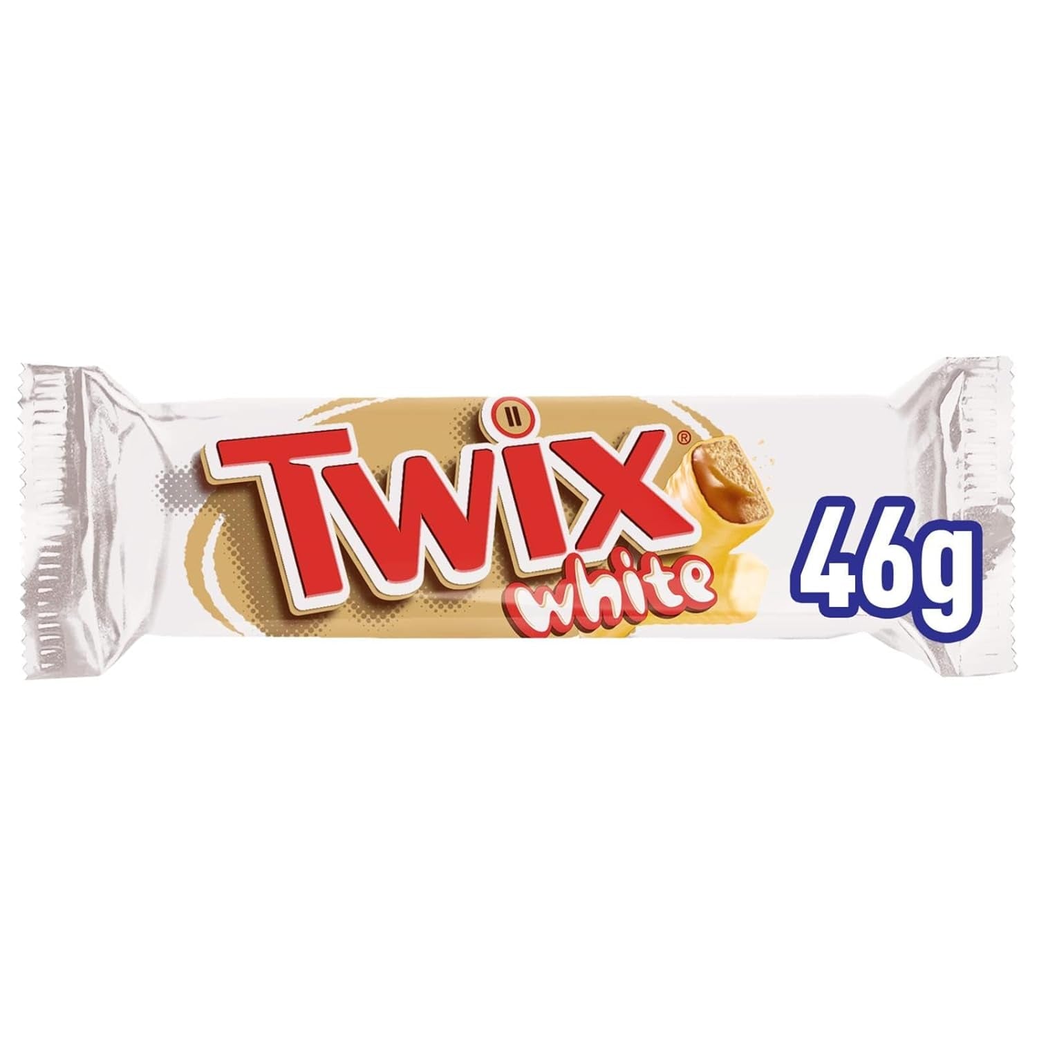 Barrette di cioccolato bianco Twix | Caramello, Biscotti, Cioccolato Bianco | Confezione multipla di cioccolato | 5 barrette (5 x 46 g) (confezione da 5)