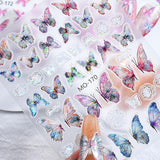 Adesivi per unghie farfalla in rilievo 5D farfalle autoadesive adesivi per decorazione unghie adesivi per nail art aurora farfalla accessori per unghie design adesivi per unghie farfalla adesivi per nail art
