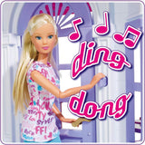 Simba 104661996 - Steffi Love Dreamhouse, grande casetta da gioco, 4 stanze, SENZA BURATTINI, altezza 84 cm, due livelli, campanello funzionale, casa delle bambole pieghevole Naty Shop