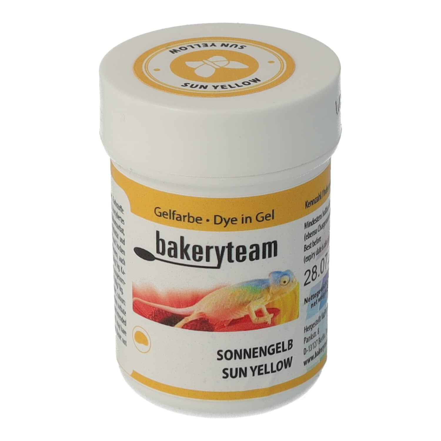 Gel colorante alimentare per glassa Bakeryteam, giallo chiaro, 35 g