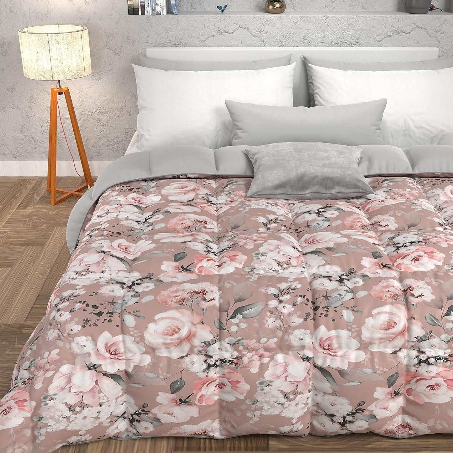 PETTI Artigiani Italiani - Trapunta invernale, Trapunta invernale, Trapunta semplice, Double face, Stampa monocolore e digitale, Microfibra anallergica 100%, Made in Italy