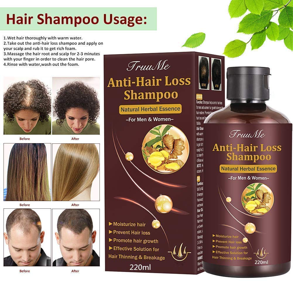 Shampoo per la crescita dei capelli, Shampoo anticaduta, Shampoo per la caduta dei capelli, Shampoo alle erbe naturali per una crescita più rapida dei capelli, Lozione Naty Shop Hair Care