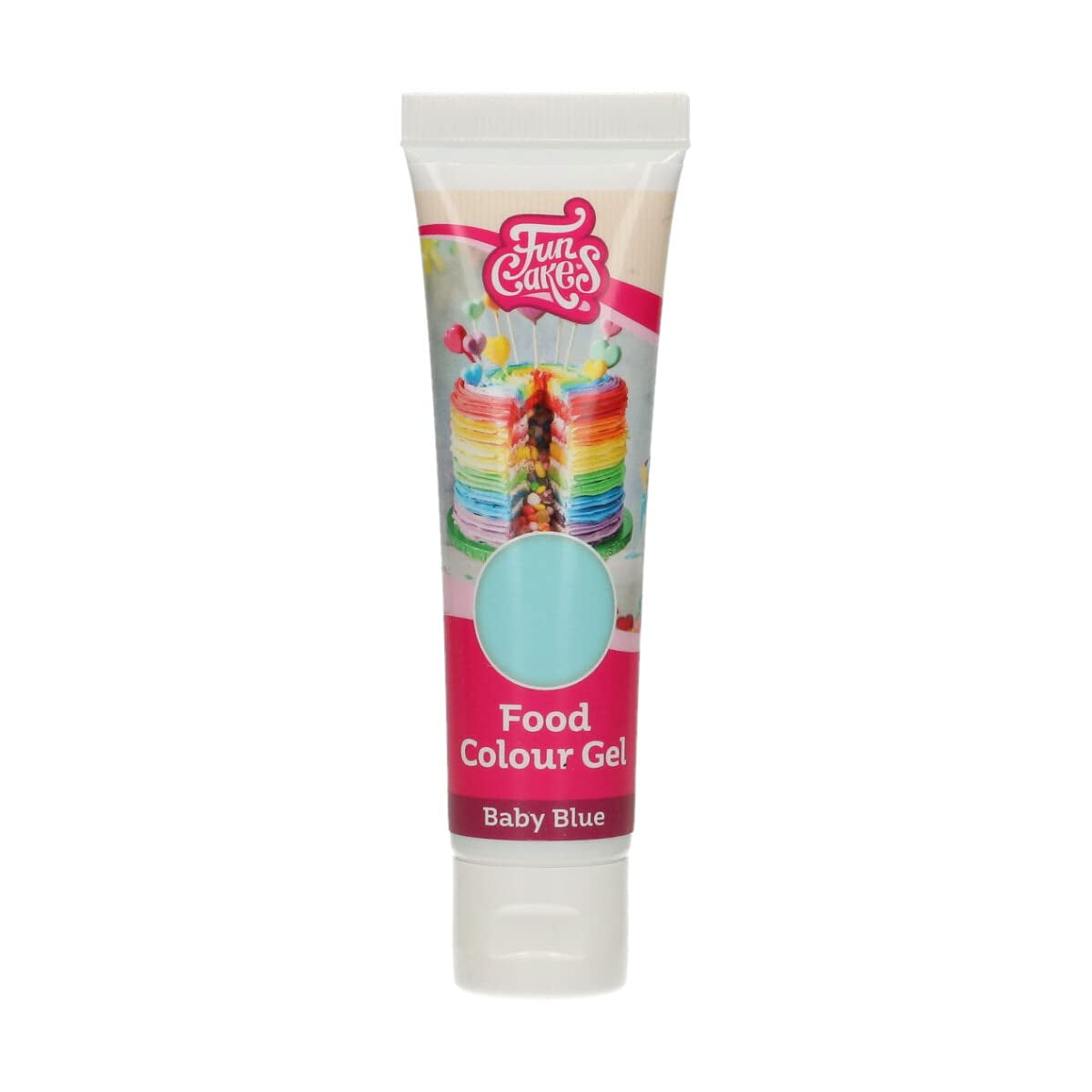 Colorante alimentare Funcakes Gel Blue Baby: colorante alimentare altamente concentrato per pasta, panna, fondente e marzapane. Dosaggio facile. Una sola goccia per creare colori vivaci. Halal. 30 g.