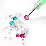 Strass per unghie con strumenti a punti, Decorazione unghie 3D, Set pietre glitter per unghie, Glitter per nail art, Accessori per unghie Design per unghie con pinzette
