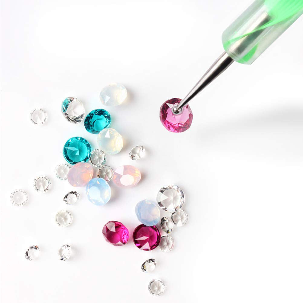 Strass per unghie con strumenti a punti, Decorazione unghie 3D, Set pietre glitter per unghie, Glitter per nail art, Accessori per unghie Design per unghie con pinzette