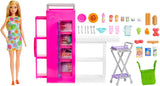 Barbie Doll Dispensa Playset con oltre 25 pezzi da cucina e accessori - Perfetto per i piccoli buongustai e regalo per bambini dai 3 anni in su, HJV38