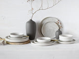 CreaTable, 23714, serie Uno Athena, set di stoviglie da 12 pezzi per 4 persone, set di piatti in porcellana, lavabile in lavastoviglie e adatto al microonde, prodotto in Portogallo