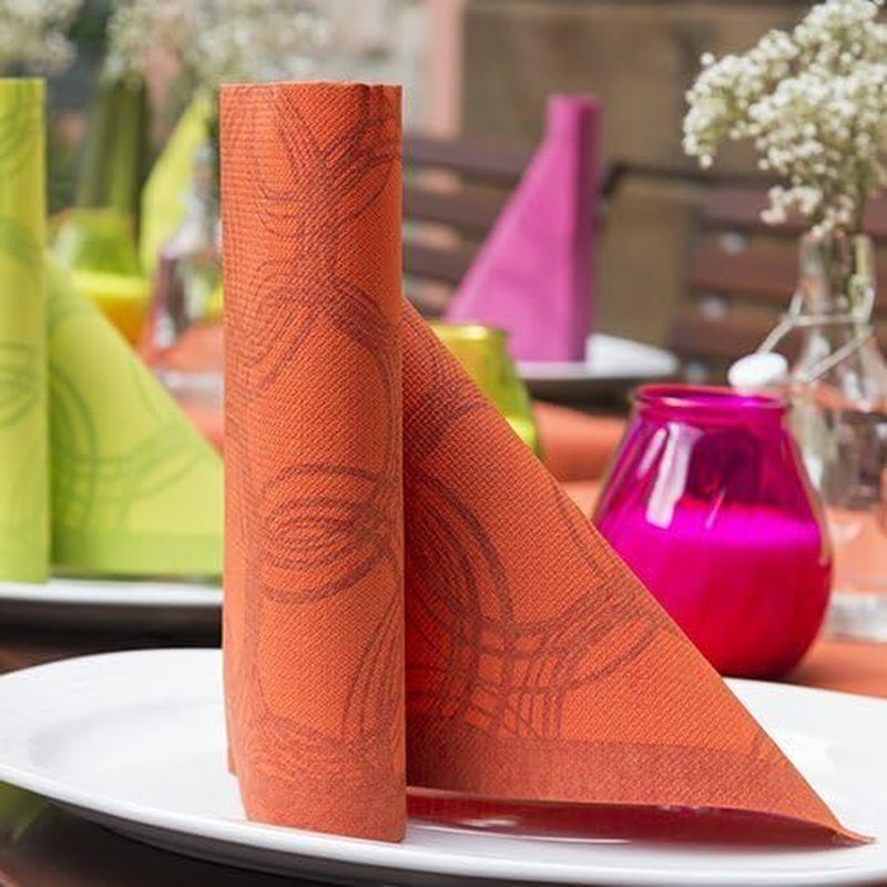 Papstar, 50 tovaglioli "ROYAL Collection" piega 1/4 40 Cm X 40 Cm Nettarine "Bubbles", #86494