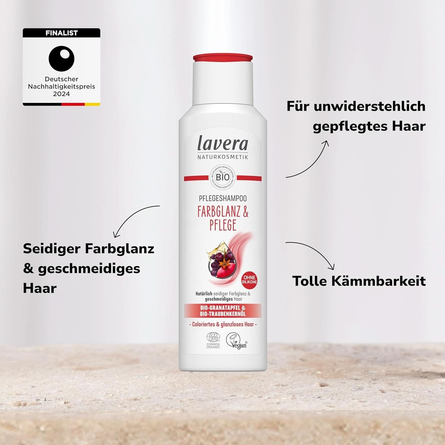 Lavera Care Shampoo Color Shine & Care, vegano, 250 ml Doccia e bagno Naty Shop