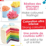 Scrapcooking - Set di 3 coloranti alimentari in polvere - Rosso Giallo Blu - Colorante alimentare per dolci, torte, biscotti, pasta, fondente, torta arcobaleno - 4011