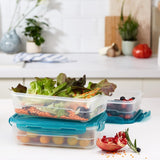Set di contenitori per congelatore Amazon Basics, con coperchi, a prova di perdite, impilabili, frigo/congelatore, senza BPA, plastica, adatti al microonde e alla lavastoviglie, 3 x 1,2 L, contenitori trasparenti per alimenti Naty Shop