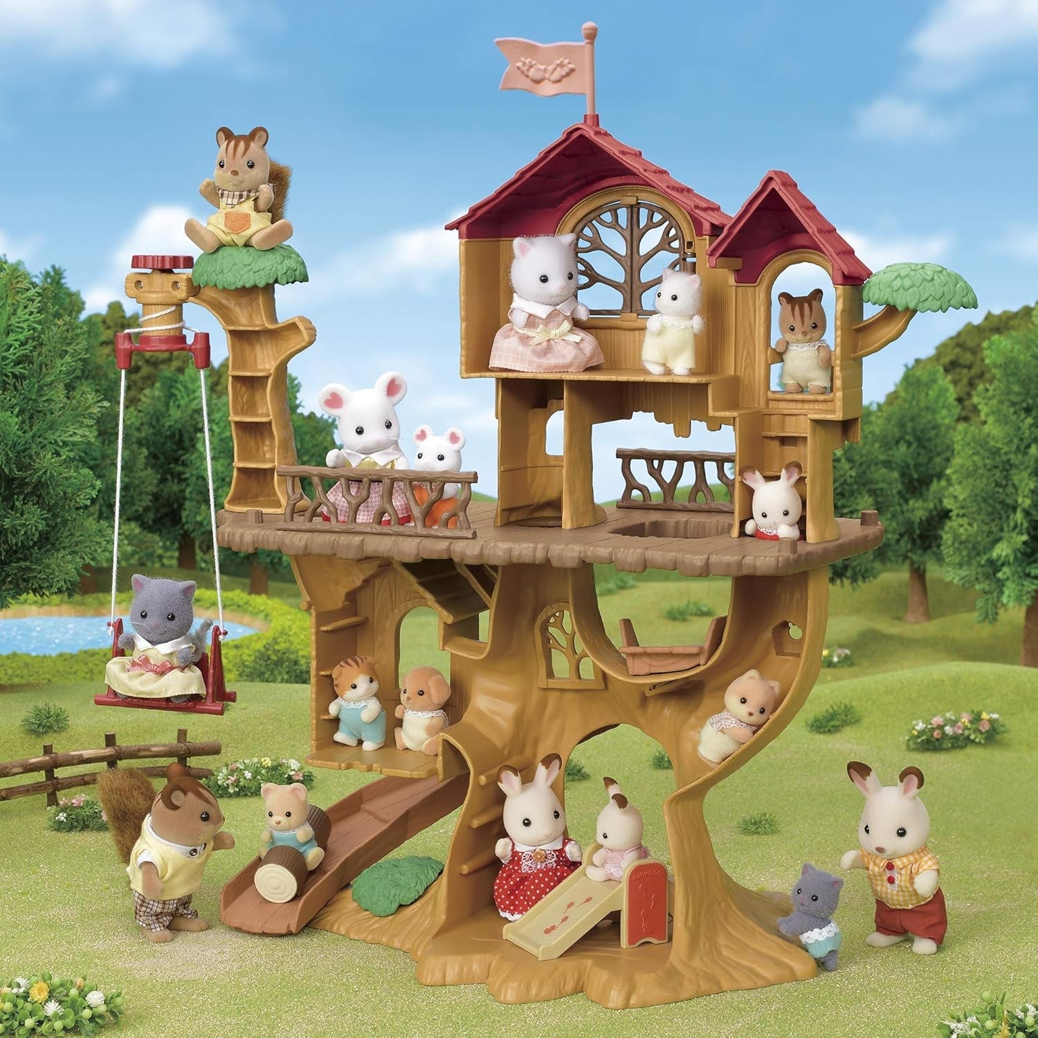 Sylvanian Families 5494 Casa sull'albero con avventura - Set da gioco per casa delle bambole