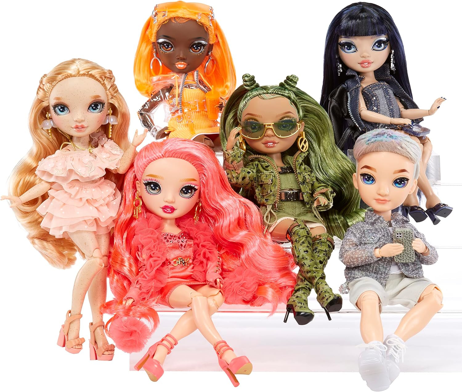 Bambola Arcobaleno di Alta Moda - Aidan Russell - Bambola Viola - Abito alla moda e 10+ Accessori da Gioco Colorati - Per Collezionisti e Bambini dai 4 ai 12 Anni