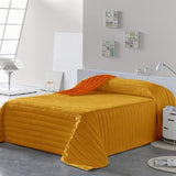 PETTI Artigiani Italiani - Copriletto singolo, copriletto double face, copriletto primaverile, blu notte, bianco, 100% Made in Italy Piumini e Trapunte Naty Shop Arancione Letto 140 (240X260 Cm)