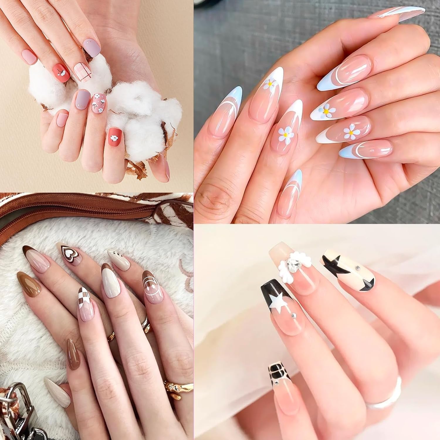 6 pennelli per unghie con cappuccio Gel UV per unghie Pennello per unghie acrilico Pennello per gel per unghie Set parziale di pennelli per nail art