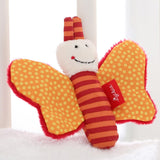 41174 Serpente a sonagli Stelle rosse giocattolo per bambini e bambine consigliato dalla nascita marrone & 41181 Giocattolo cattura farfalla Stelle rosse giocattolo per bambini e bambine consigliato dalla nascita arancione Bebe Naty Shop Toys
