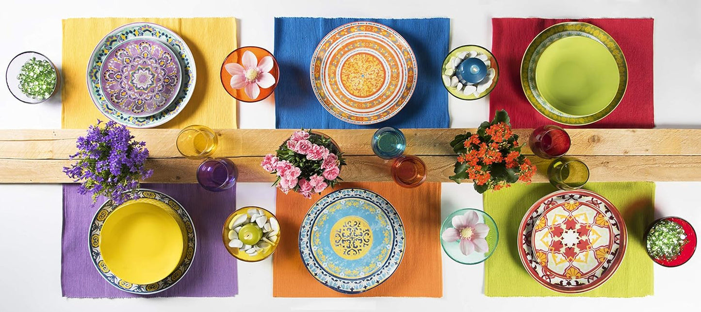 Servizio tavola Excelsa ETNO Chic, porcellana, multicolore, 21 pezzi