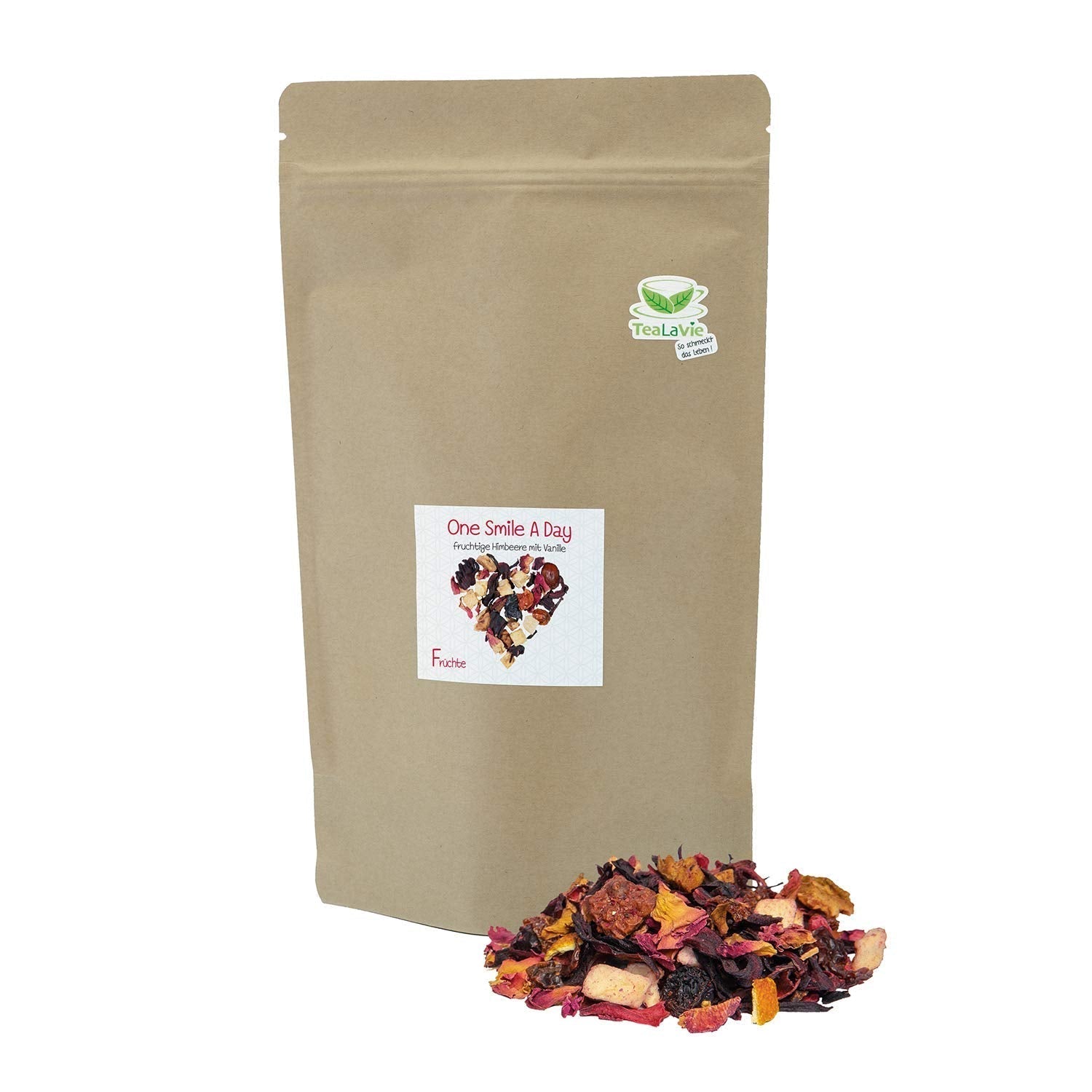 Tealavie - Tè per bambini senza zucchero - Fragoline di bosco e rabarbaro (200 g) Tealavie Fruit - Tè sfuso alla frutta
