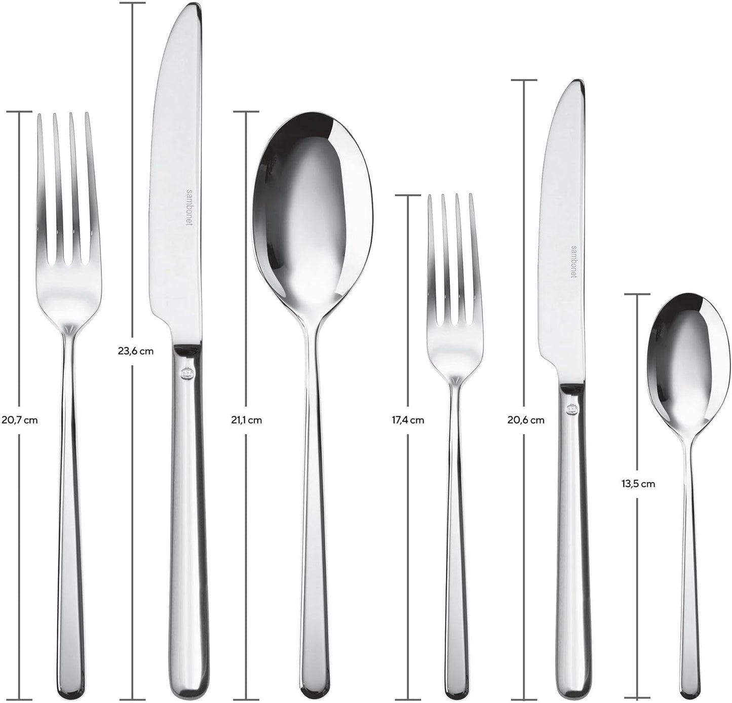 Sambonet 52513-83 Posate 36 pezzi, Cucina Acciaio Naty Shop
