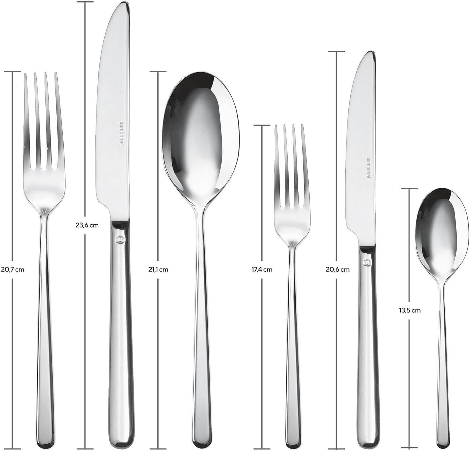 Sambonet 52513-83 Posate 36 pezzi, Cucina Acciaio Naty Shop