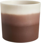 elho Vaso rotondo con sfumatura di colore 16 cm - Vasi da fiori per interni - 100% plastica riciclata - Ø 15,9 x H 14,7 - Marrone/Marrone cedro